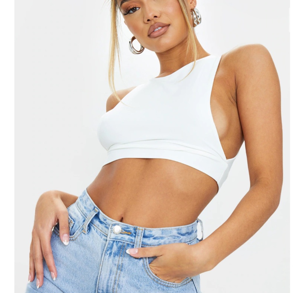 White crop top